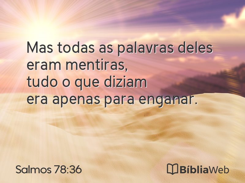 Salmos 78:36 em imagem para compartilhar