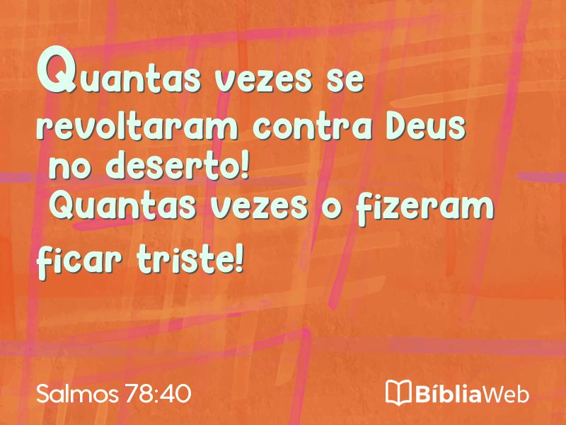 Salmos 78:40 em imagem para compartilhar
