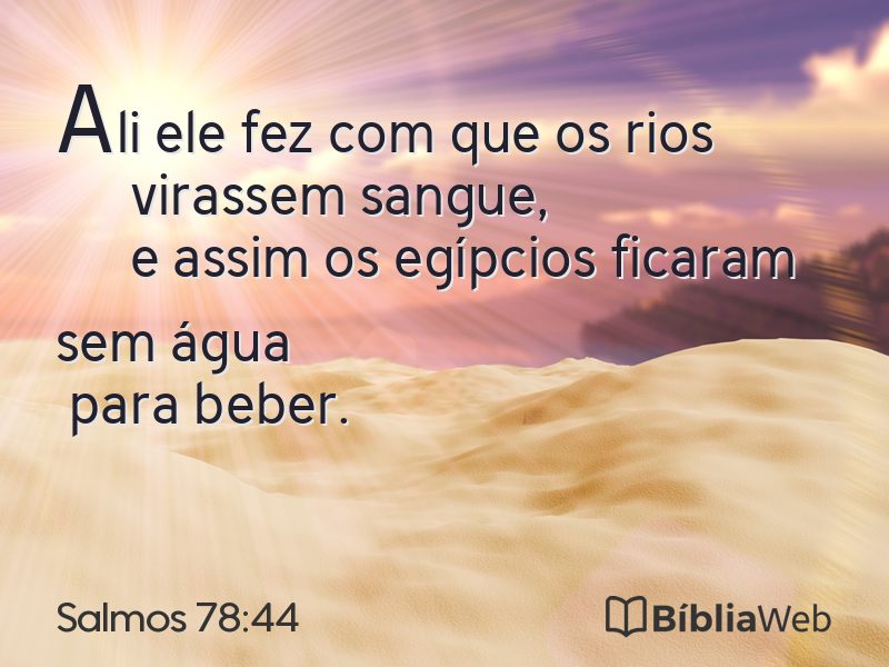 Salmos 78:44 em imagem para compartilhar