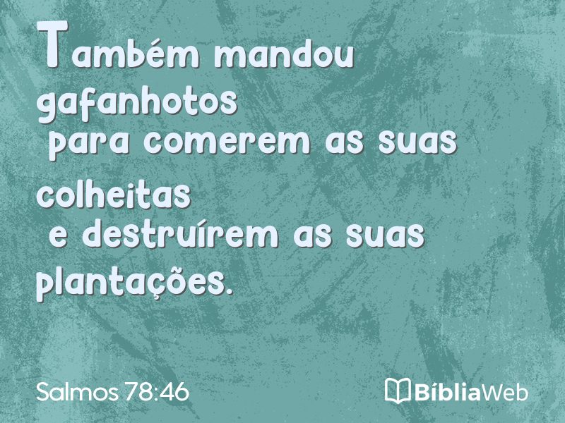 Salmos 78:46 em imagem para compartilhar