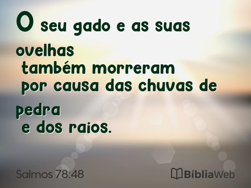 Salmos 78:48 em imagem para compartilhar