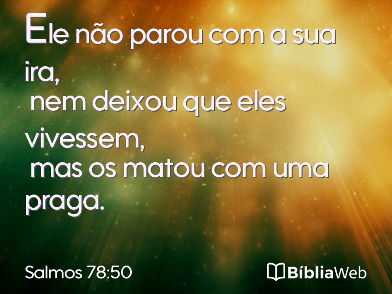 Salmos 78:50 em imagem para compartilhar
