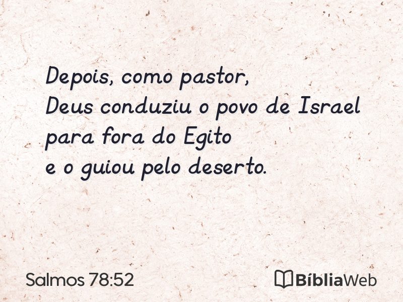 Salmos 78:52 em imagem para compartilhar