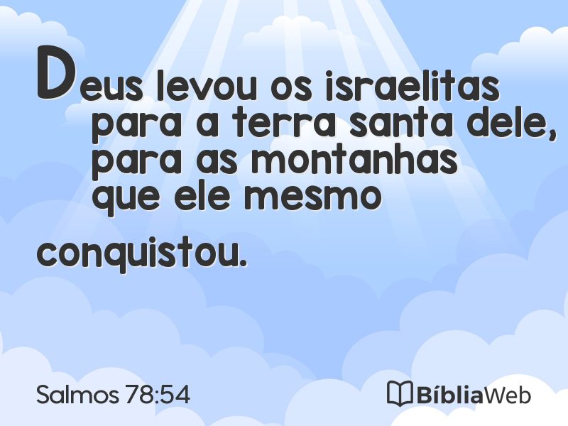Salmos 78:54 em imagem para compartilhar
