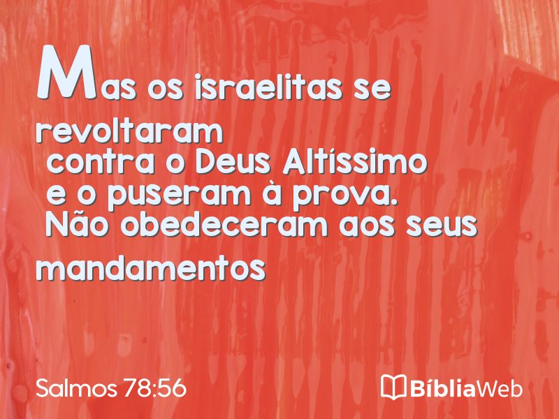 Salmos 78:56 em imagem para compartilhar