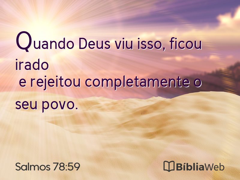 Salmos 78:59 em imagem para compartilhar