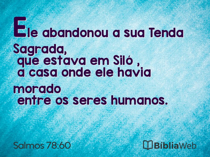 Salmos 78:60 em imagem para compartilhar