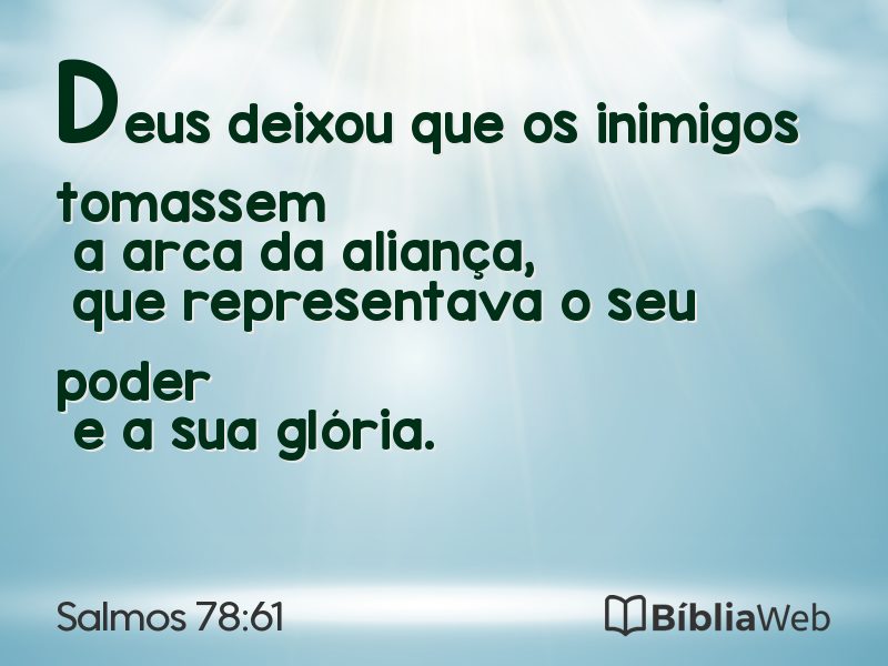 Salmos 78:61 em imagem para compartilhar