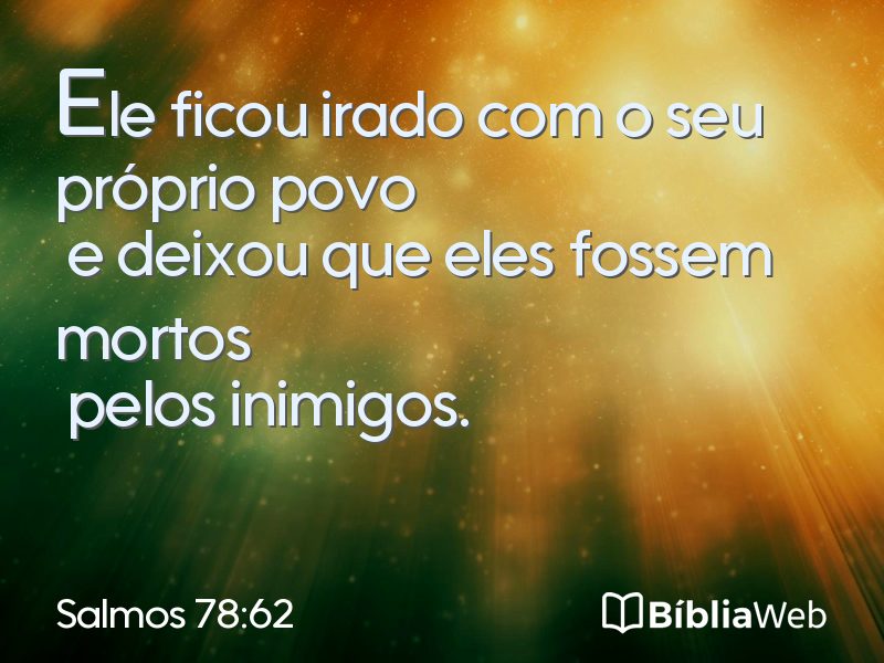 Salmos 78:62 em imagem para compartilhar