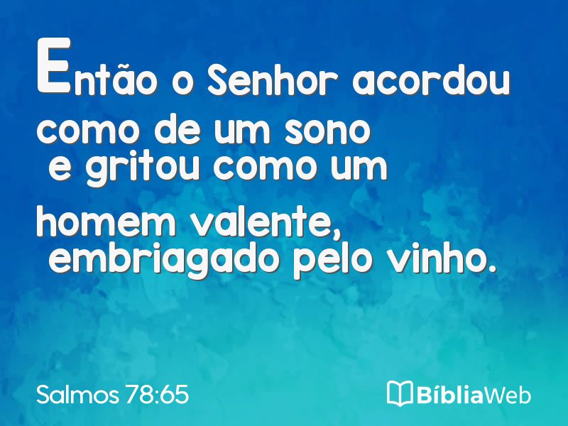 Salmos 78:65 em imagem para compartilhar