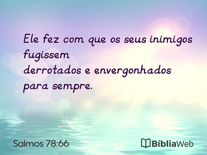 Salmos 78:66 em imagem para compartilhar