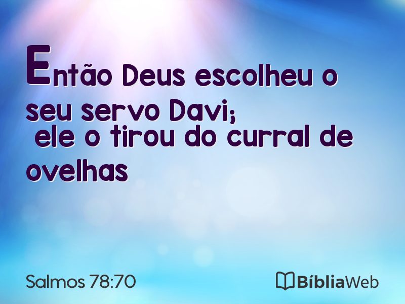 Salmos 78:70 em imagem para compartilhar
