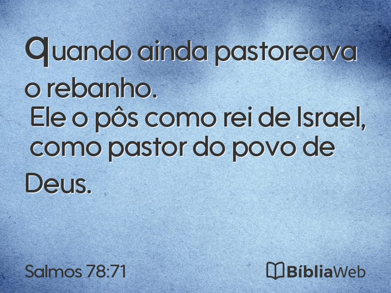 Salmos 78:71 em imagem para compartilhar
