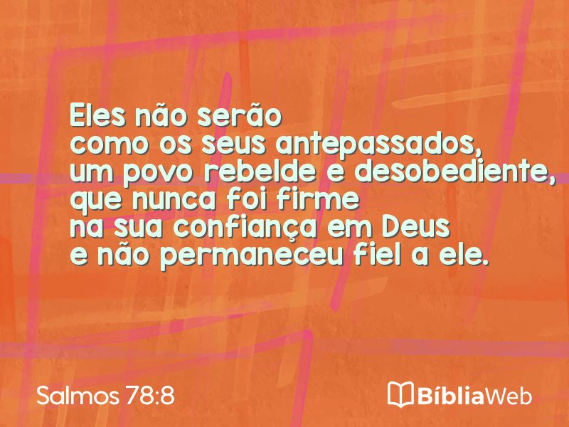 Salmos 78:8 em imagem para compartilhar