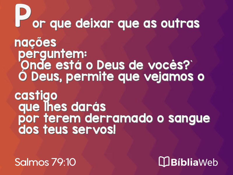 Salmos 79:10 em imagem para compartilhar