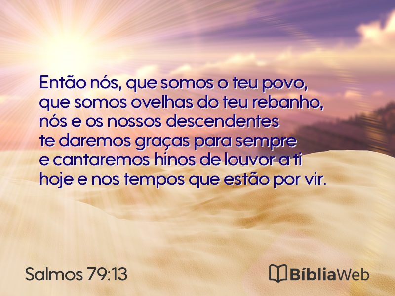 Salmos 79:13 em imagem para compartilhar