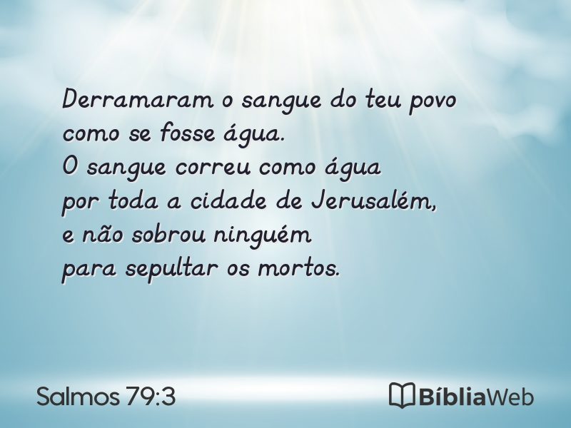 Salmos 79:3 em imagem para compartilhar