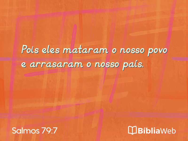 Salmos 79:7 em imagem para compartilhar