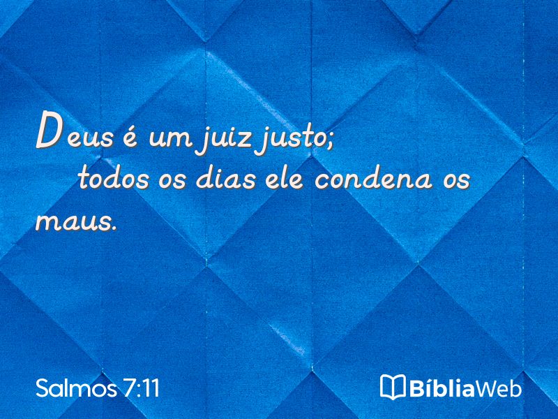 Salmos 7:11 em imagem para compartilhar