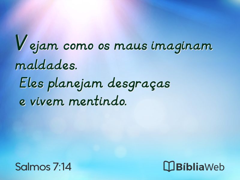 Salmos 7:14 em imagem para compartilhar