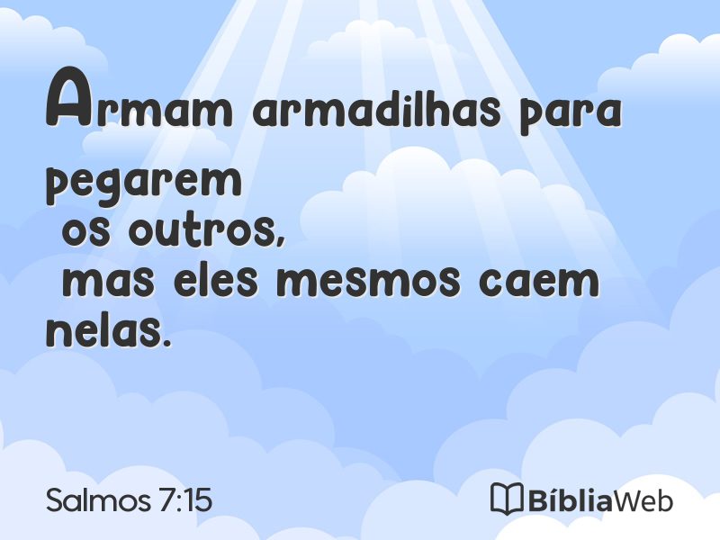Salmos 7:15 em imagem para compartilhar