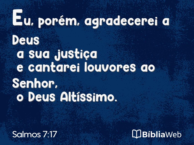 Salmos 7:17 em imagem para compartilhar