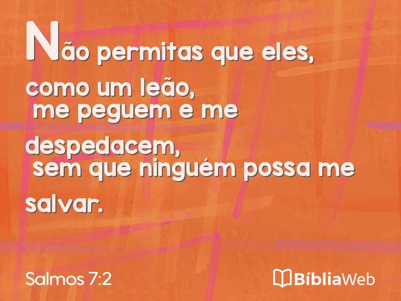 Salmos 7:2 em imagem para compartilhar