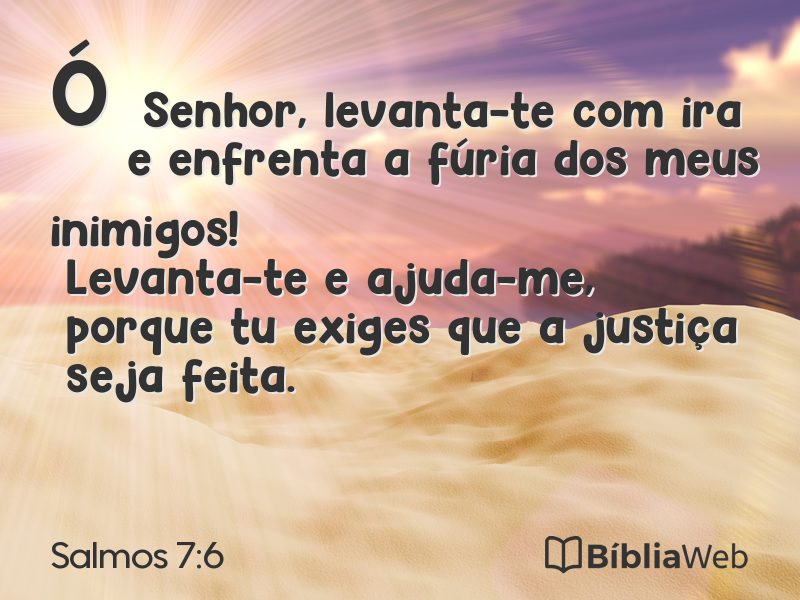 Salmos 7:6 em imagem para compartilhar