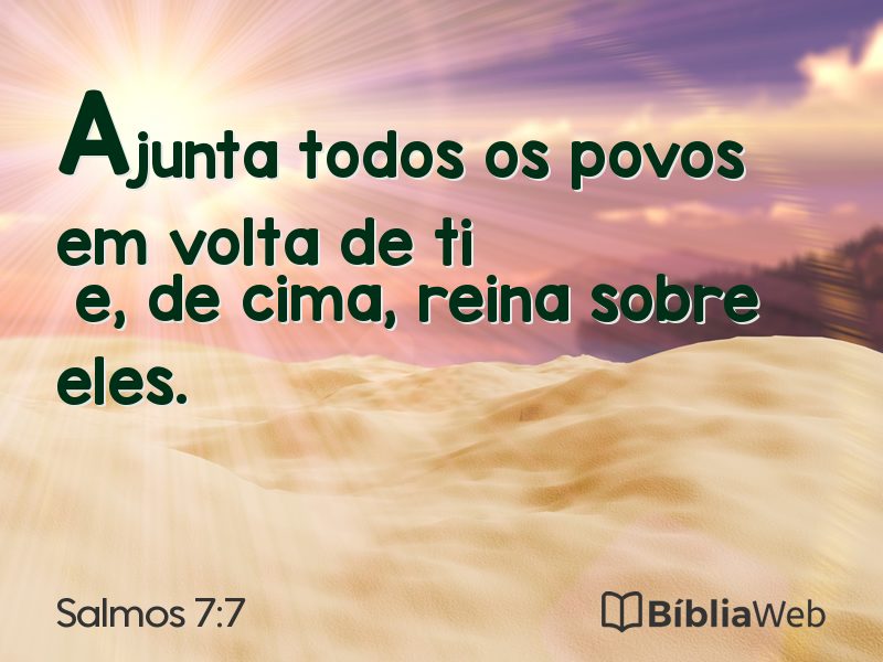Salmos 7:7 em imagem para compartilhar