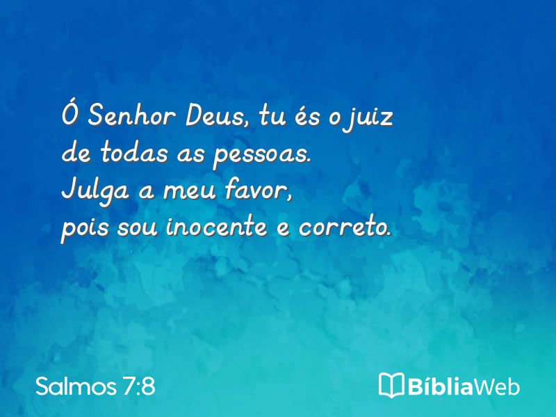 Salmos 7:8 em imagem para compartilhar