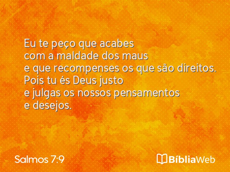Salmos 7:9 em imagem para compartilhar