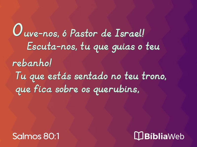 Salmos 80:1 em imagem para compartilhar