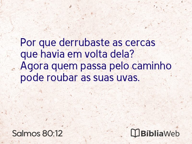 Salmos 80:12 em imagem para compartilhar