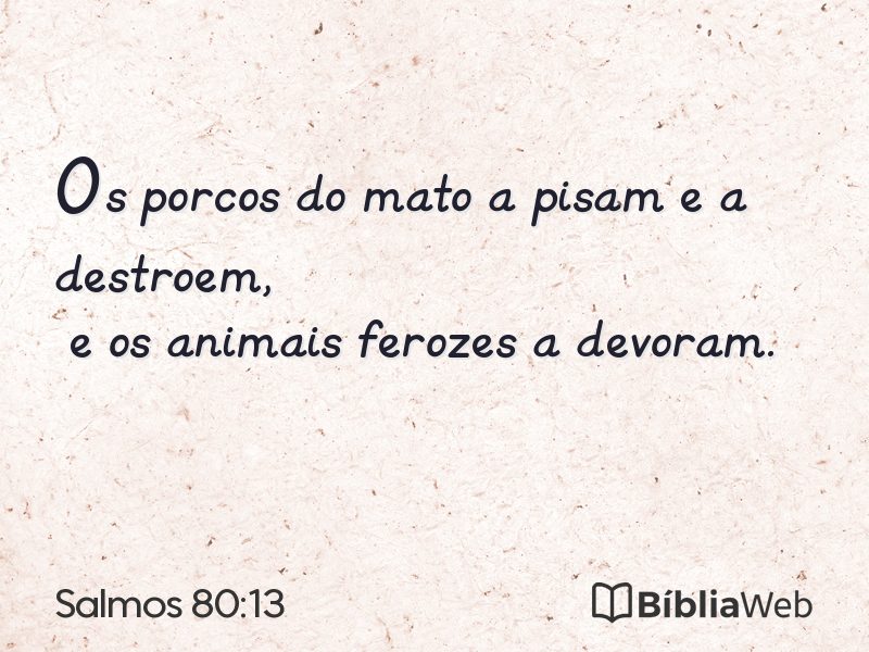Salmos 80:13 em imagem para compartilhar