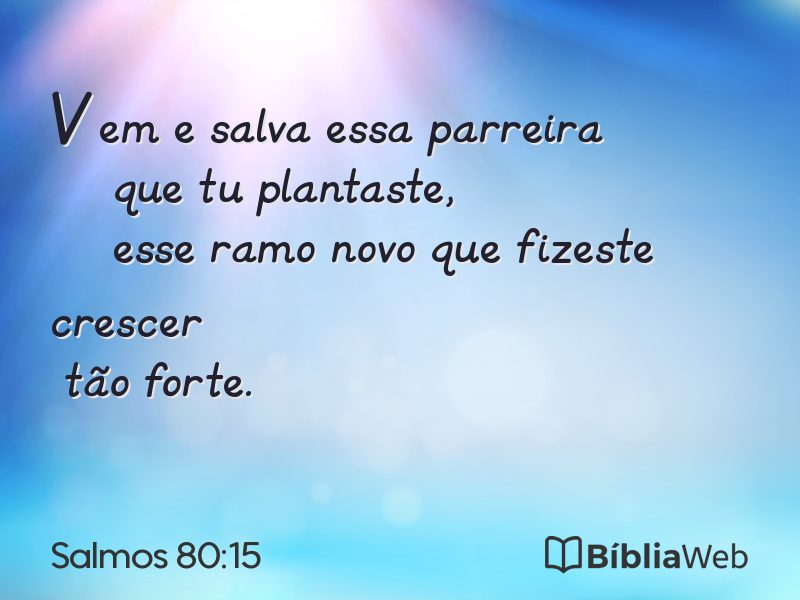 Salmos 80:15 em imagem para compartilhar