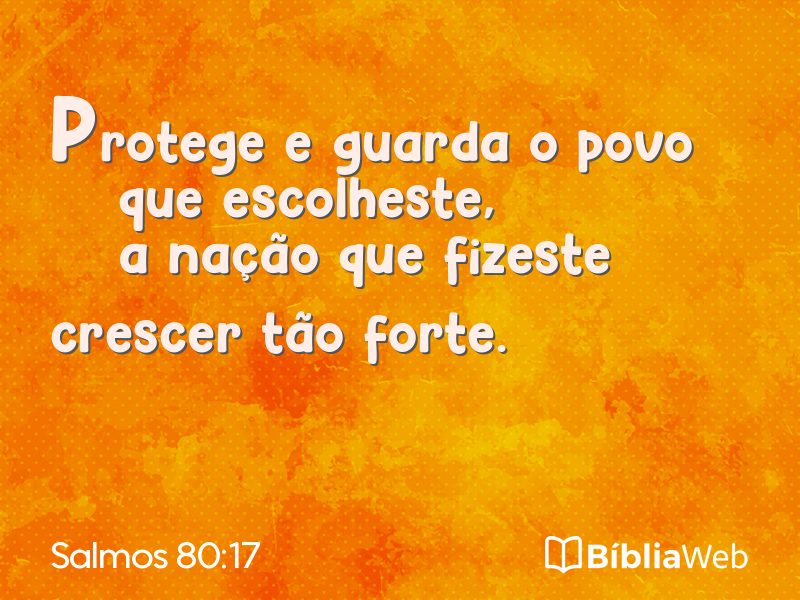 Salmos 80:17 em imagem para compartilhar
