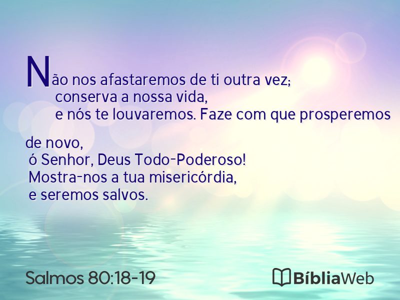 Salmos 80:18-19 em imagem para compartilhar