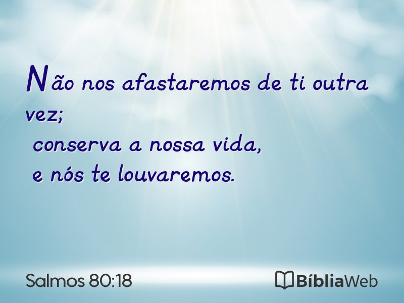 Salmos 80:18 em imagem para compartilhar