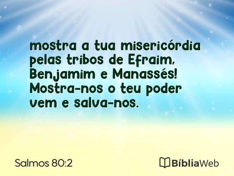 Salmos 80:2 em imagem para compartilhar
