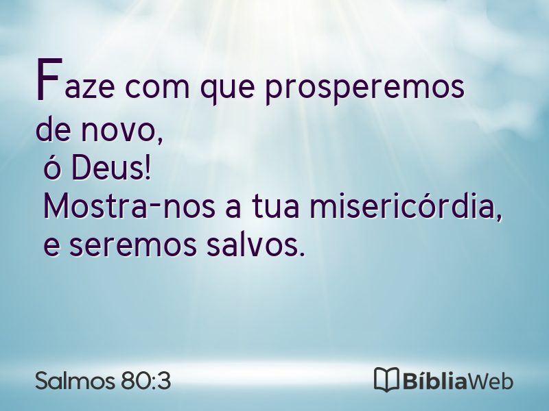 Salmos 80:3 em imagem para compartilhar
