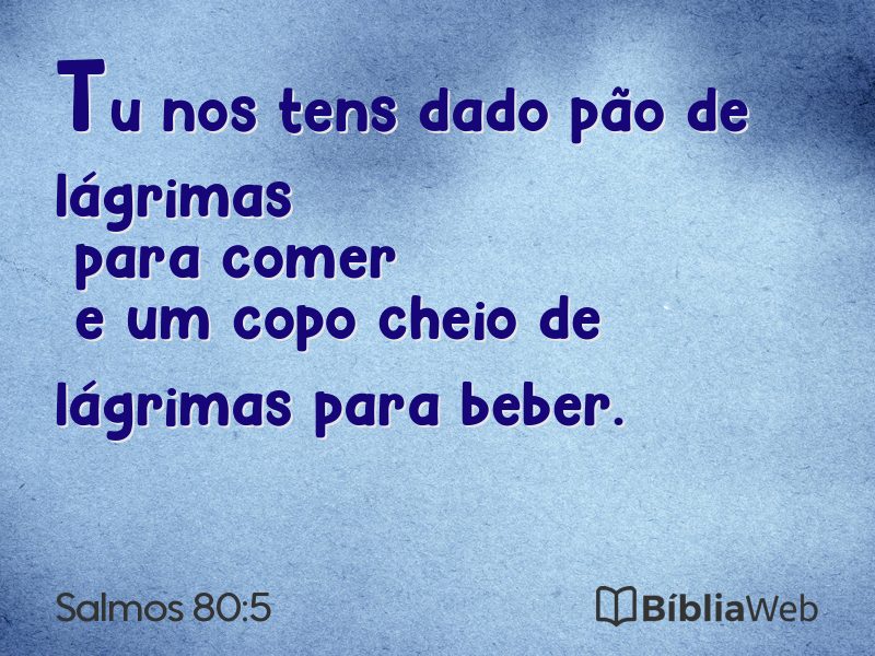 Salmos 80:5 em imagem para compartilhar