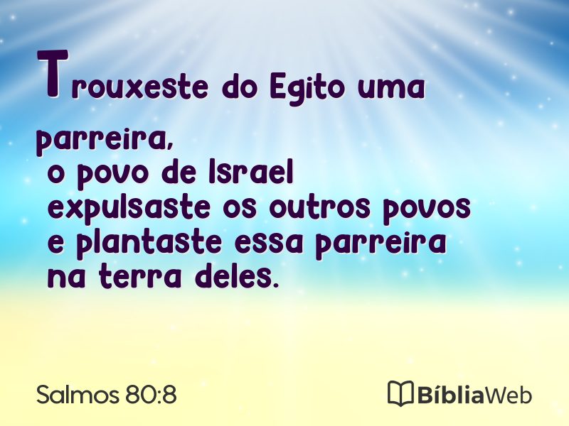 Salmos 80:8 em imagem para compartilhar