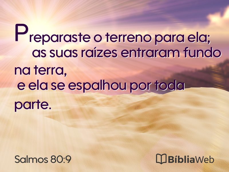 Salmos 80:9 em imagem para compartilhar