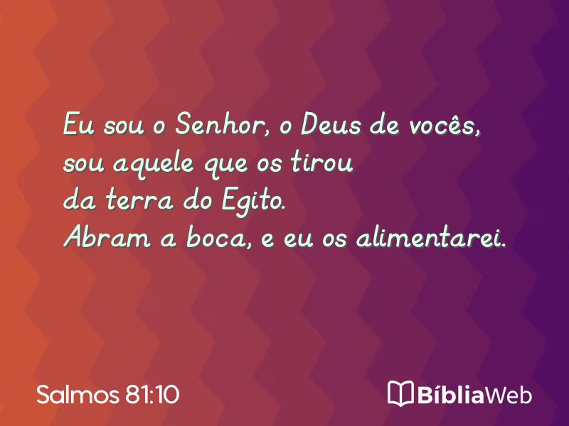 Salmos 81:10 em imagem para compartilhar