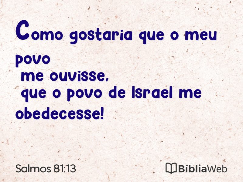Salmos 81:13 em imagem para compartilhar