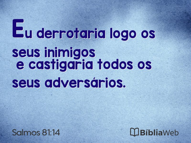 Salmos 81:14 em imagem para compartilhar