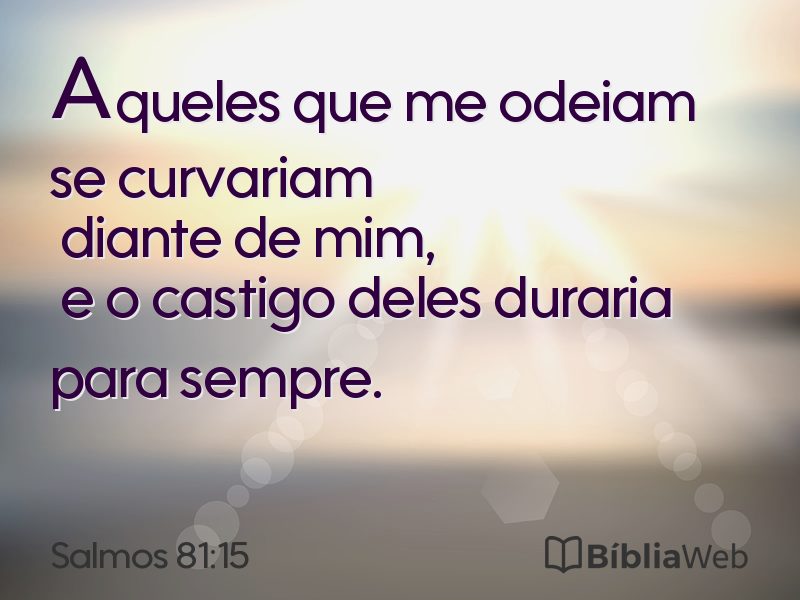 Salmos 81:15 em imagem para compartilhar
