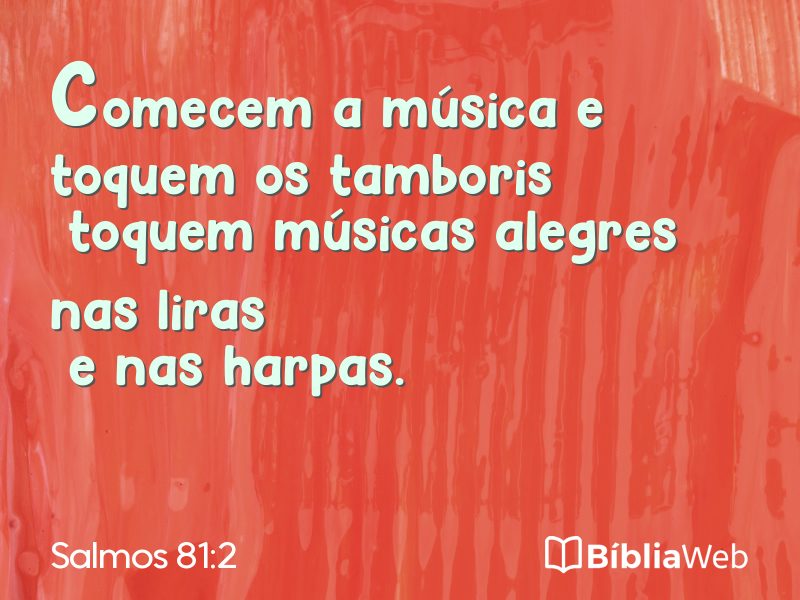Salmos 81:2 em imagem para compartilhar