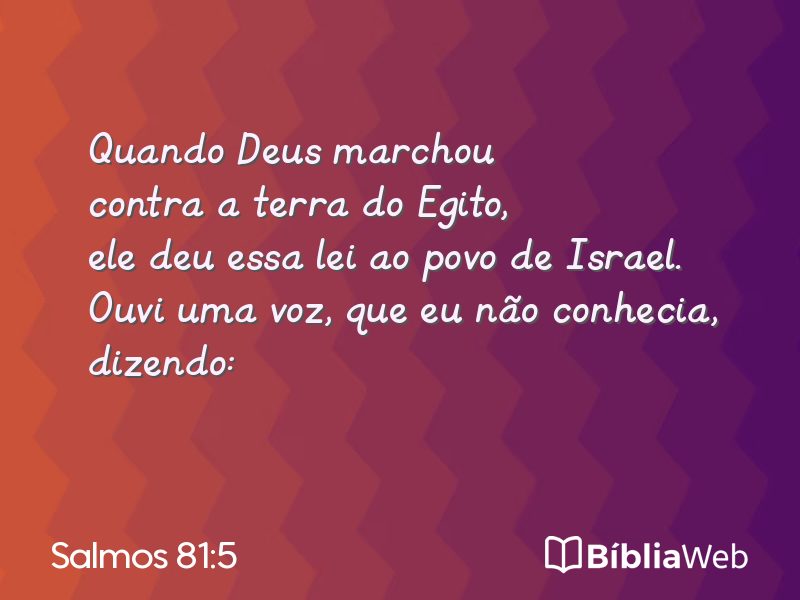 Salmos 81:5 em imagem para compartilhar