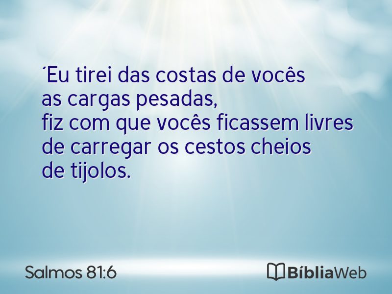 Salmos 81:6 em imagem para compartilhar
